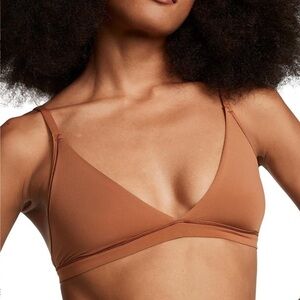 PINK Victoria’s Secret Unlined Triangle Bralette In Caramel